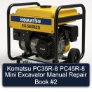 Komatsu PC35R-8 PC45R-8 Mini Excavator Manual Repair Book #2