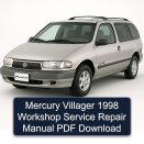Mercury Villager 1998 Workshop Service Repair Manual PDF Download