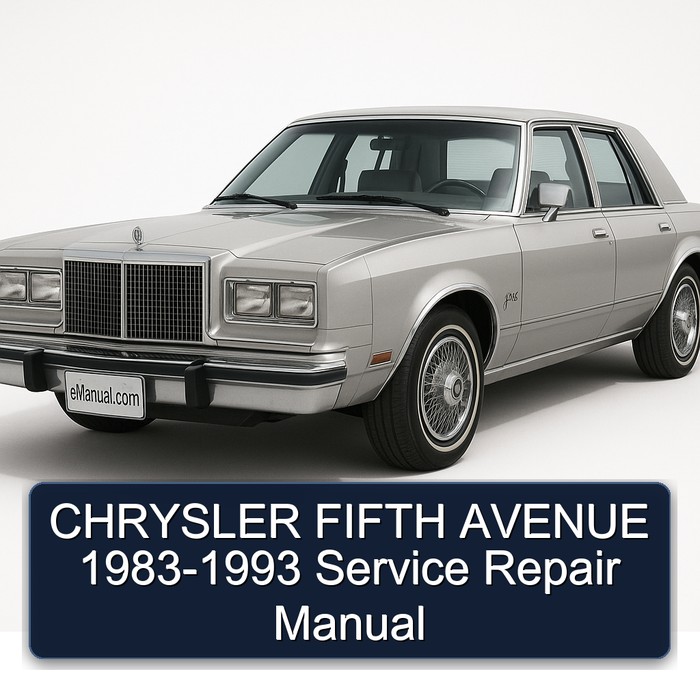 CHRYSLER FIFTH AVENUE 1983-1993 Service Repair Manual