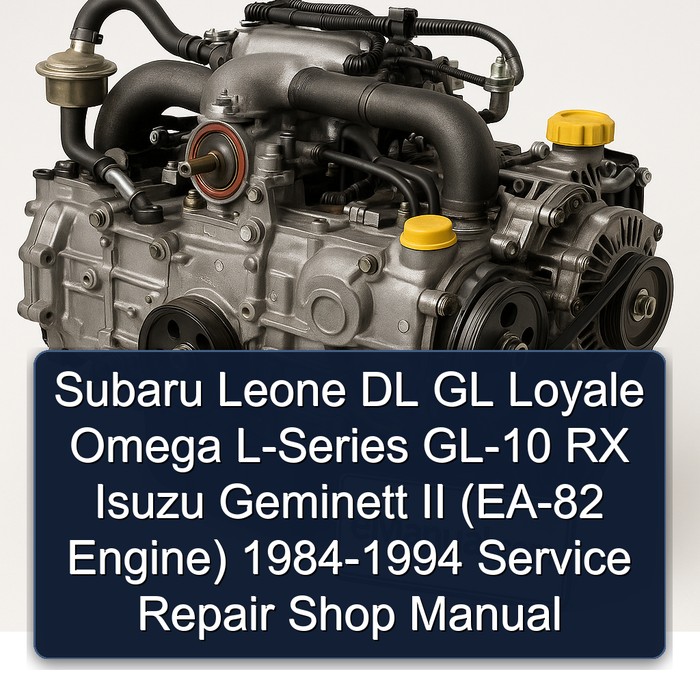 Subaru Leone DL GL Loyale Omega L-Series GL-10 RX Isuzu Geminett II (EA-82 Engine) 1984-1994 Service Repair Shop Manual