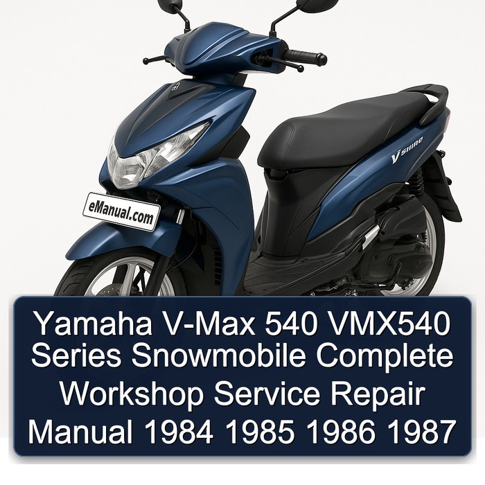 Yamaha V-Max 540 VMX540 Series Snowmobile Complete Workshop Service Repair Manual 1984 1985 1986 1987