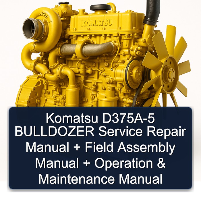 Komatsu D375A-5 BULLDOZER Service Repair Manual + Field Assembly Manual + Operation & Maintenance Manual