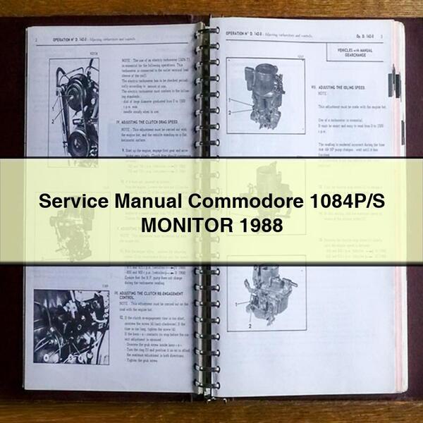 Service Repair Manual Commodore 1084P/S MONITOR 1988