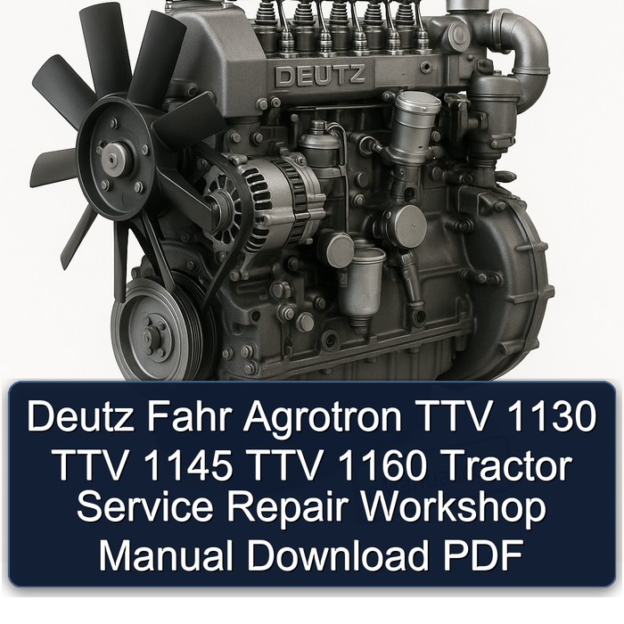Deutz Fahr Agrotron TTV 1130 TTV 1145 TTV 1160 Tractor Service Repair Workshop Manual Download PDF