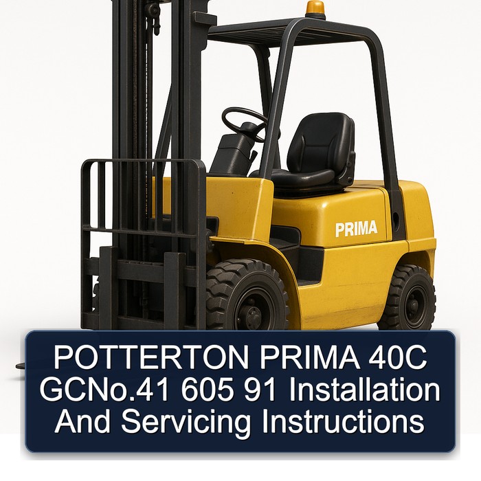POTTERTON PRIMA 40C GCNo.41 605 91 Installation And Servicing Instructions