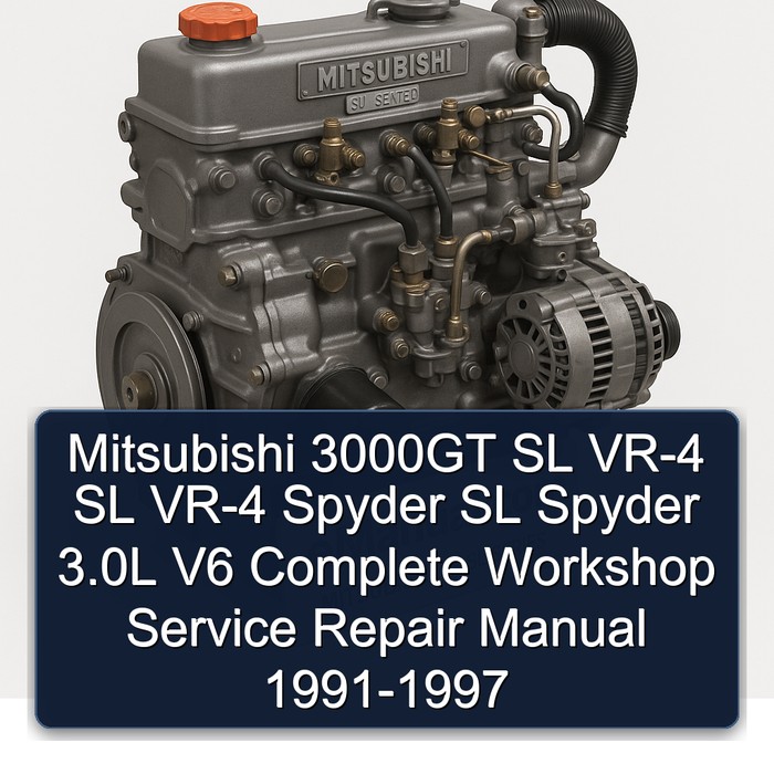 Mitsubishi 3000GT SL VR-4 SL VR-4 Spyder SL Spyder 3.0L V6 Complete Workshop Service Repair Manual 1991-1997