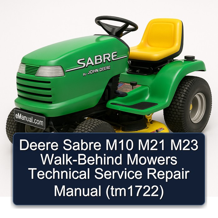 Deere Sabre M10 M21 M23 Walk-Behind Mowers Technical Service Repair Manual (tm1722)