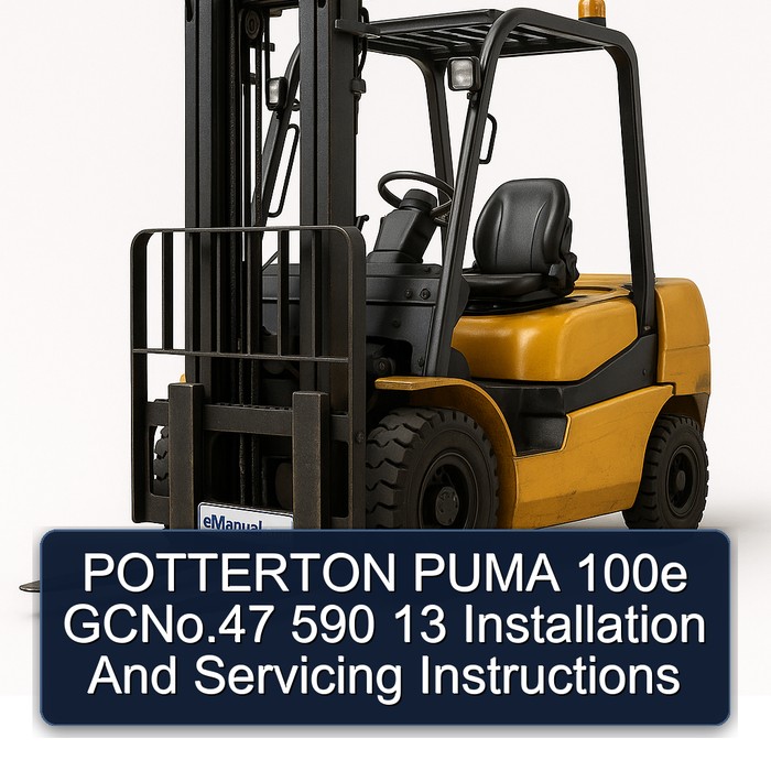 POTTERTON PUMA 100e GCNo.47 590 13 Installation And Servicing Instructions