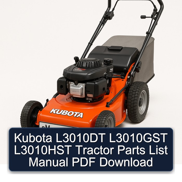 Kubota L3010DT L3010GST L3010HST Tractor Parts List Manual PDF Download