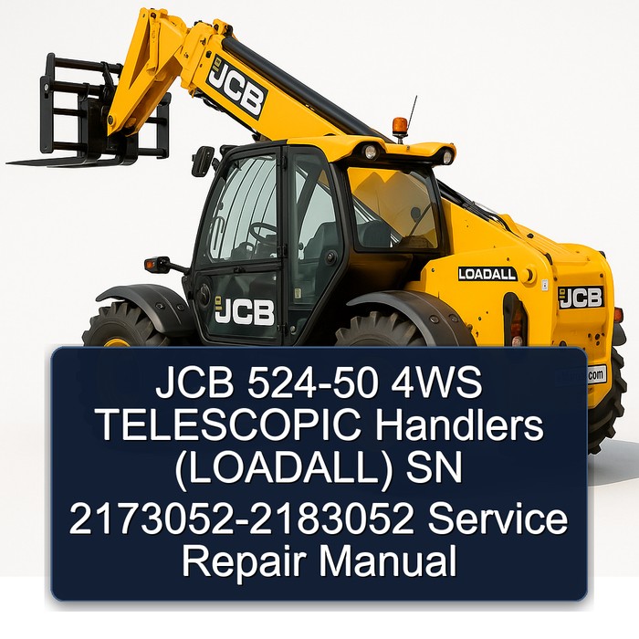 JCB 524-50 4WS TELESCOPIC Handlers (LOADALL) SN 2173052-2183052 Service Repair Manual