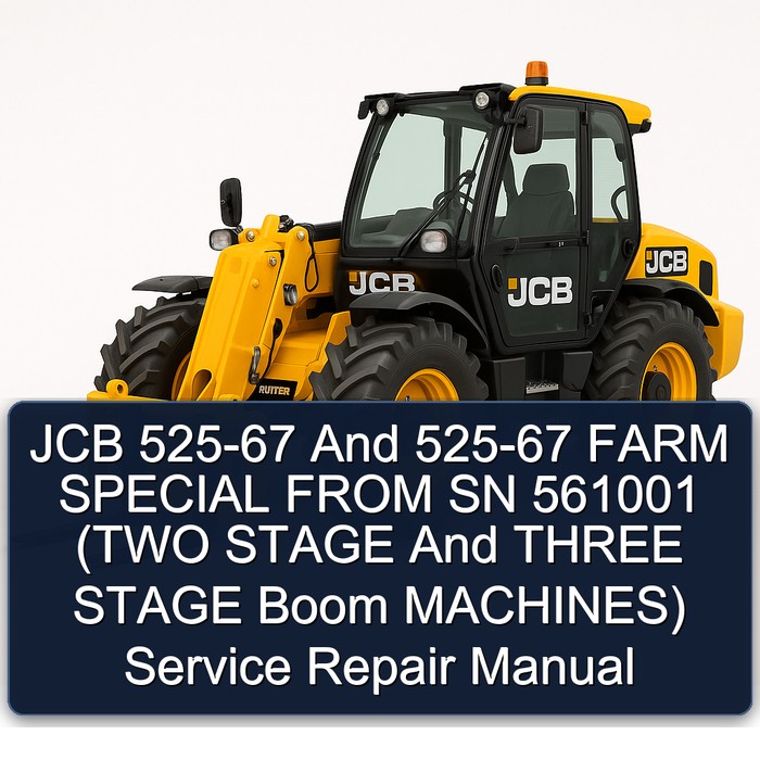 JCB 525-67 And 525-67 FARM SPECIAL FROM SN 561001 (TWO STAGE And THREE STAGE Boom MACHINES) Service Repair Manual