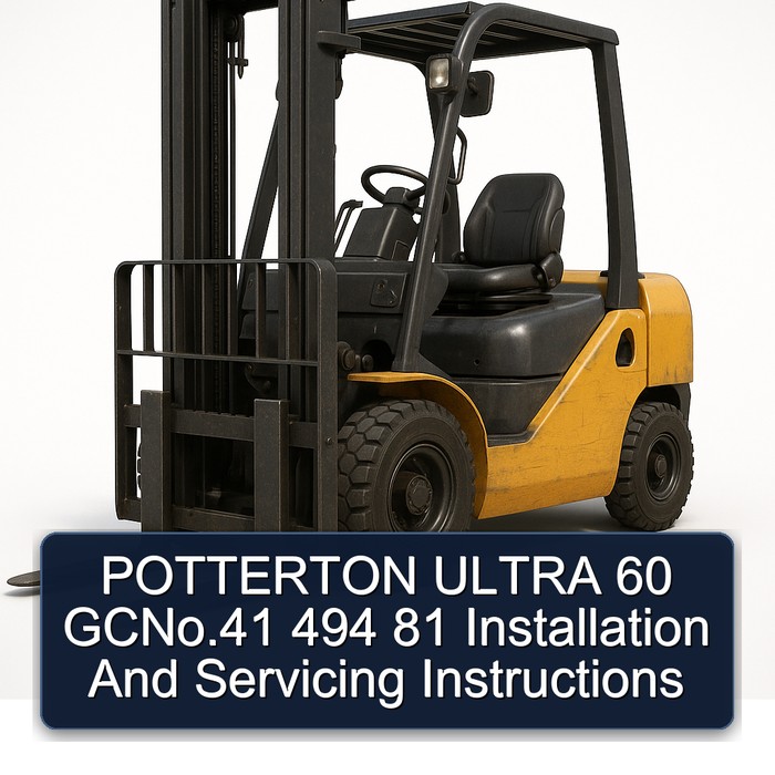 POTTERTON ULTRA 60 GCNo.41 494 81 Installation And Servicing Instructions