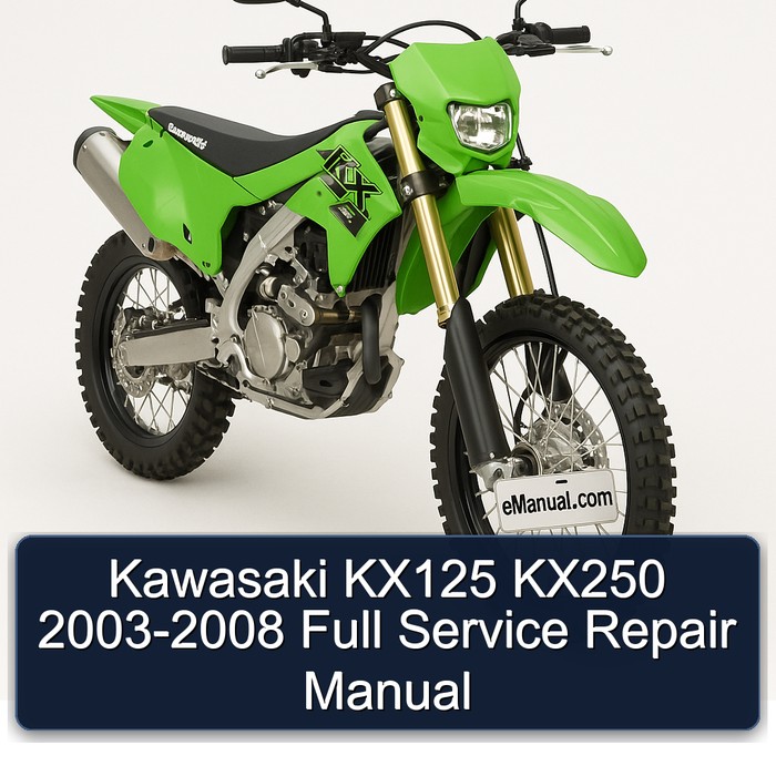Kawasaki KX125 KX250 2003-2008 Full Service Repair Manual