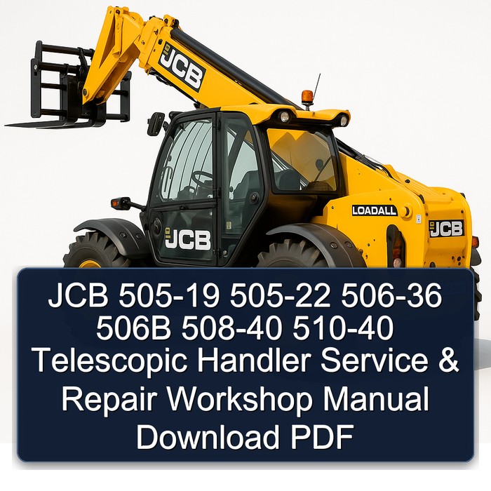 JCB 505-19 505-22 506-36 506B 508-40 510-40 Telescopic Handler Service & Repair Workshop Manual Download PDF