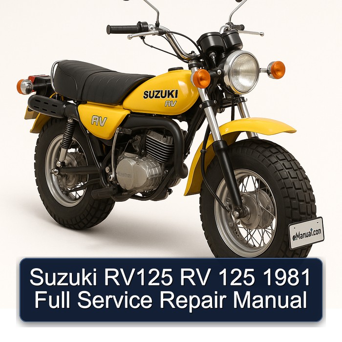 Suzuki RV125 RV 125 1981 Full Service Repair Manual