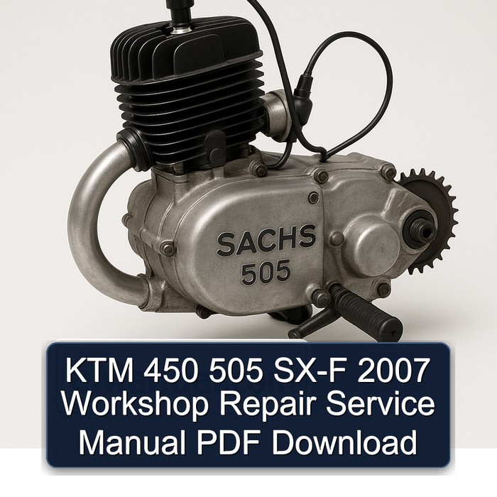 KTM 450 505 SX-F 2007 Workshop Repair Service Manual PDF Download