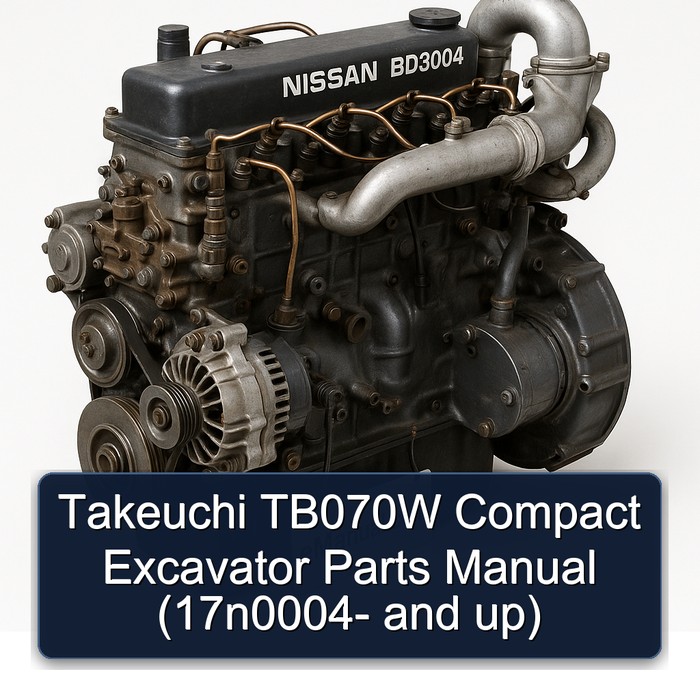 Takeuchi TB070W Compact Excavator Parts Manual (17n0004- and up)