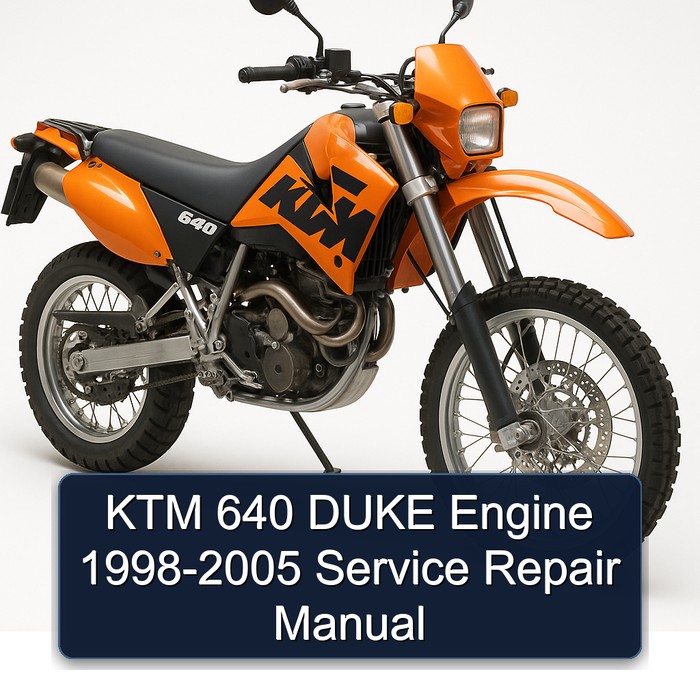 KTM 640 DUKE Engine 1998-2005 Service Repair Manual