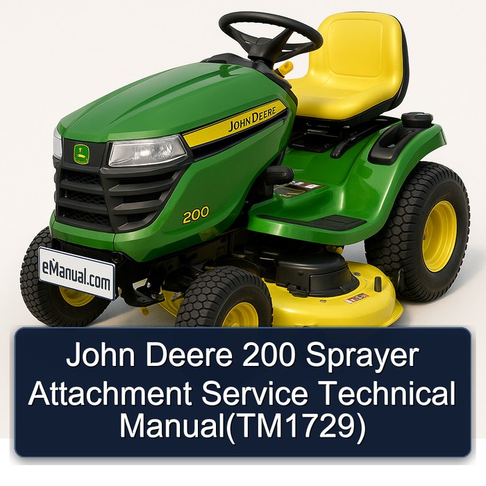 John Deere 200 Sprayer Attachment Service Technical Manual(TM1729)