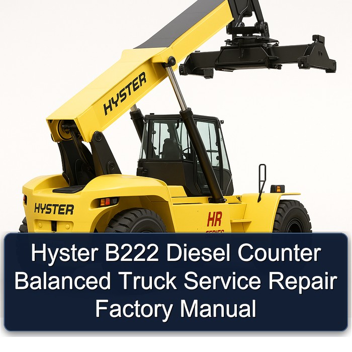 Hyster B222 Diesel Counter Balanced Truck Service Repair Factory Manual