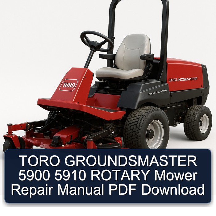 TORO GROUNDSMASTER 5900 5910 ROTARY Mower Repair Manual PDF Download