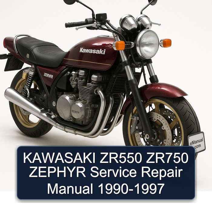 KAWASAKI ZR550 ZR750 ZEPHYR Service Repair Manual 1990-1997