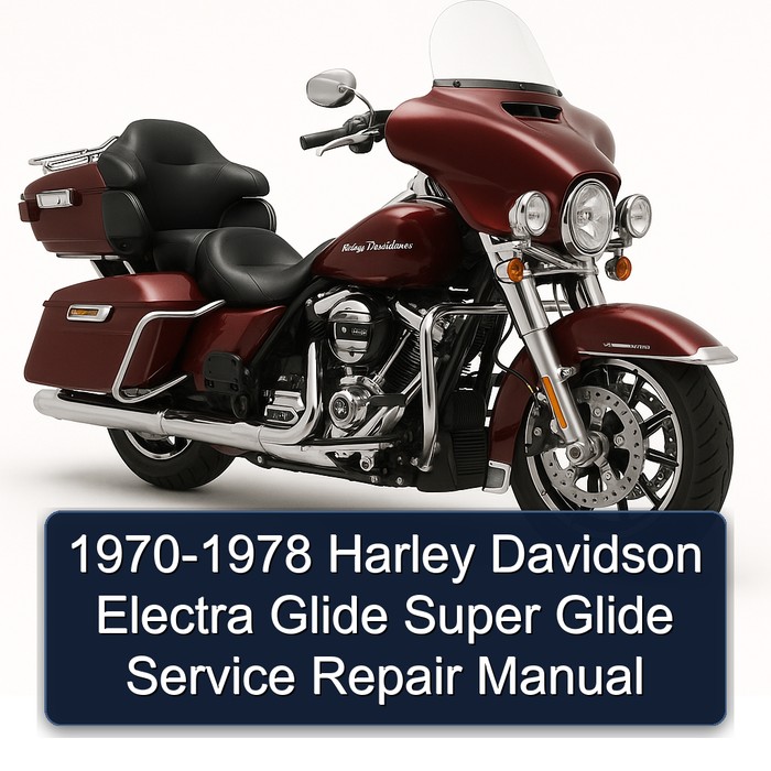 1970-1978 Harley Davidson Electra Glide Super Glide Service Repair Manual