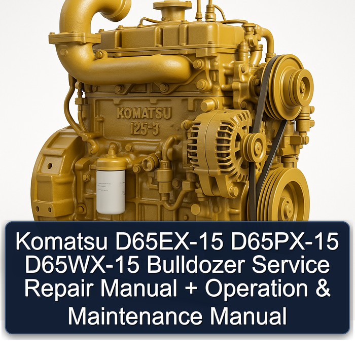 Komatsu D65EX-15 D65PX-15 D65WX-15 Bulldozer Service Repair Manual + Operation & Maintenance Manual
