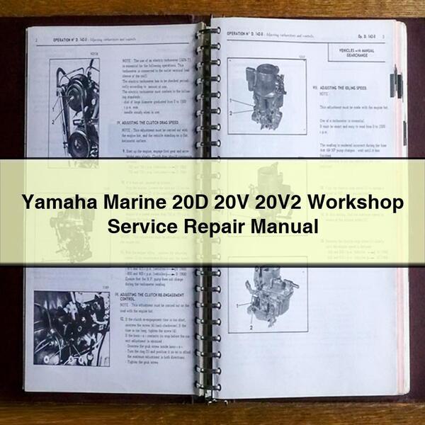 Yamaha Marine 20D 20V 20V2 Workshop Service Repair Manual