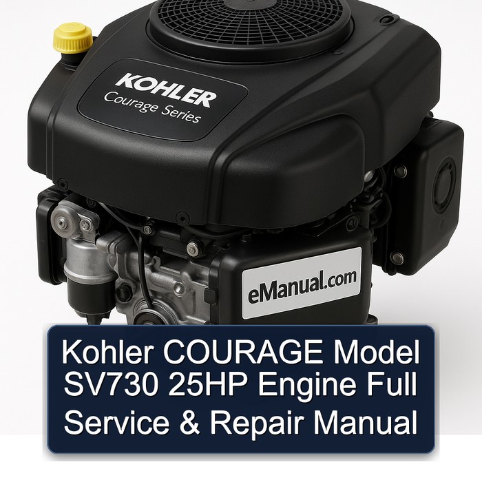 Kohler COURAGE Model SV730 25HP Engine Full Service & Repair Manual