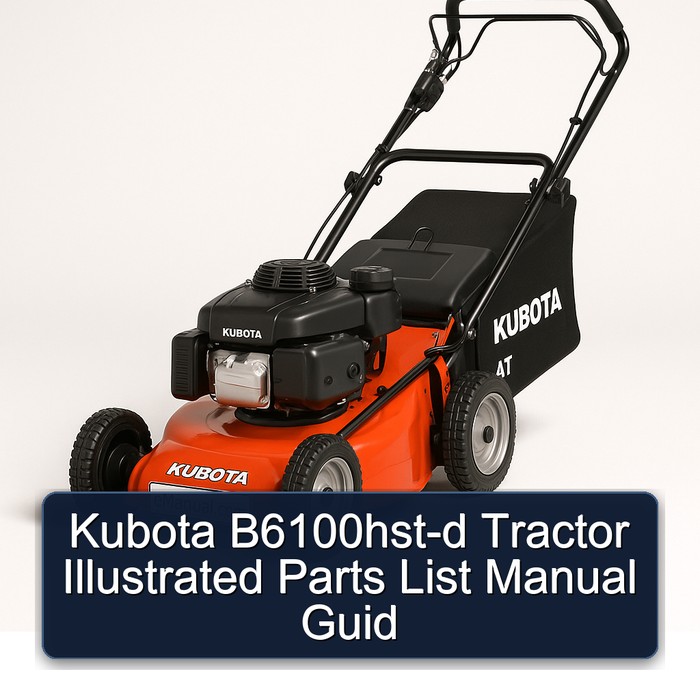 Kubota B6100hst-d Tractor Illustrated Parts List Manual Guid