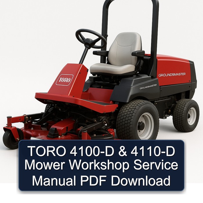 TORO 4100-D & 4110-D Mower Workshop Service Manual PDF Download