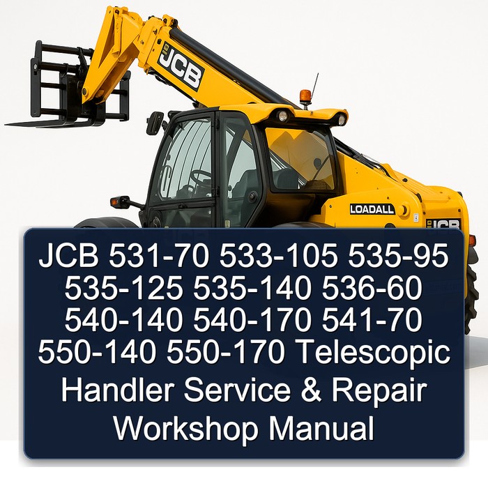 JCB 531-70 533-105 535-95 535-125 535-140 536-60 540-140 540-170 541-70 550-140 550-170 Telescopic Handler Service & Repair Workshop Manual