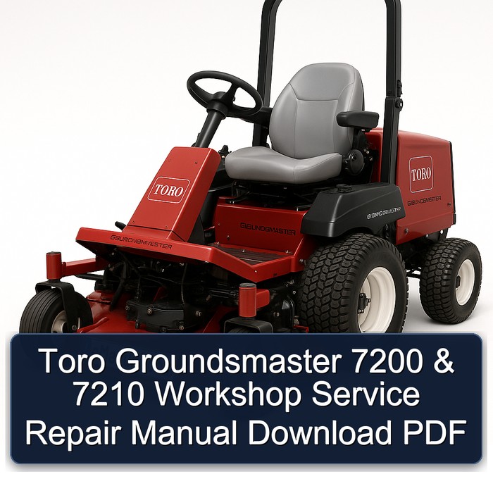 Toro Groundsmaster 7200 & 7210 Workshop Service Repair Manual Download PDF