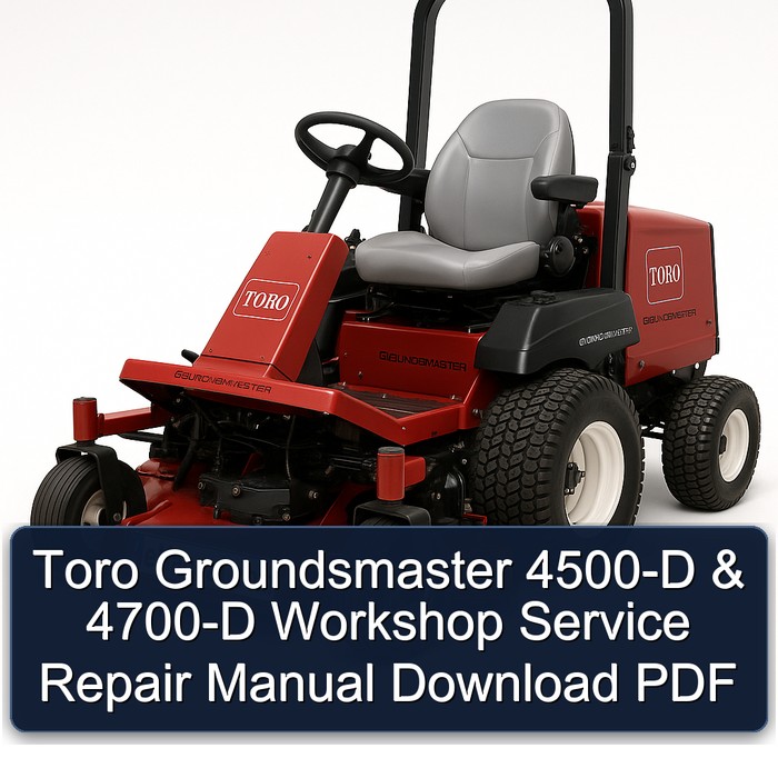 Toro Groundsmaster 4500-D & 4700-D Workshop Service Repair Manual Download PDF