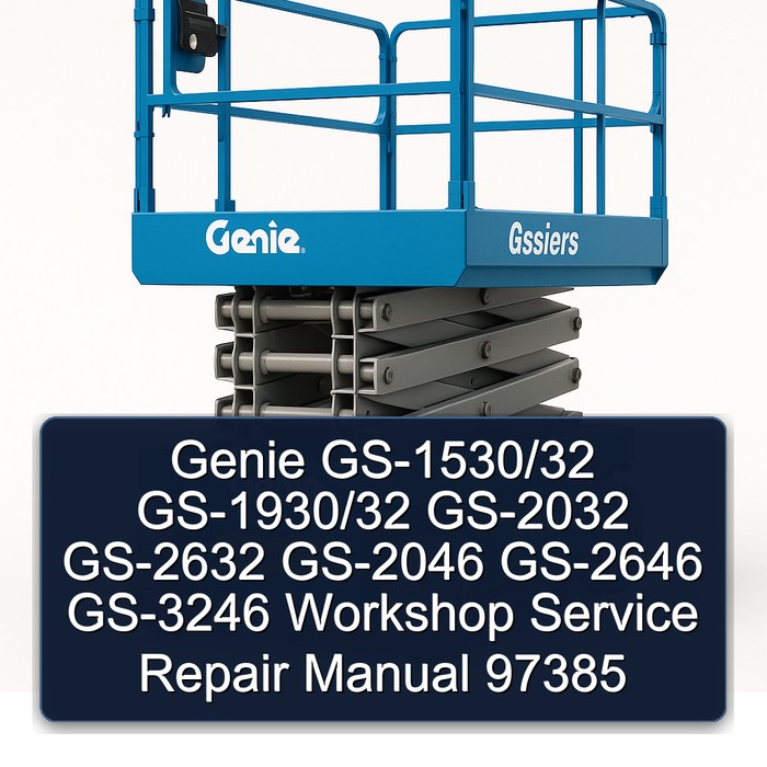 Genie GS-1530/32 GS-1930/32 GS-2032 GS-2632 GS-2046 GS-2646 GS-3246 Workshop Service Repair Manual 97385