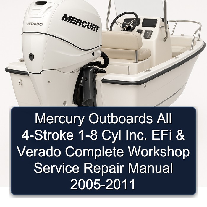Mercury Outboards All 4-Stroke 1-8 Cyl Inc. EFi & Verado Complete Workshop Service Repair Manual 2005-2011