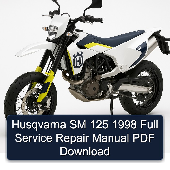 Husqvarna SM 125 1998 Full Service Repair Manual PDF Download