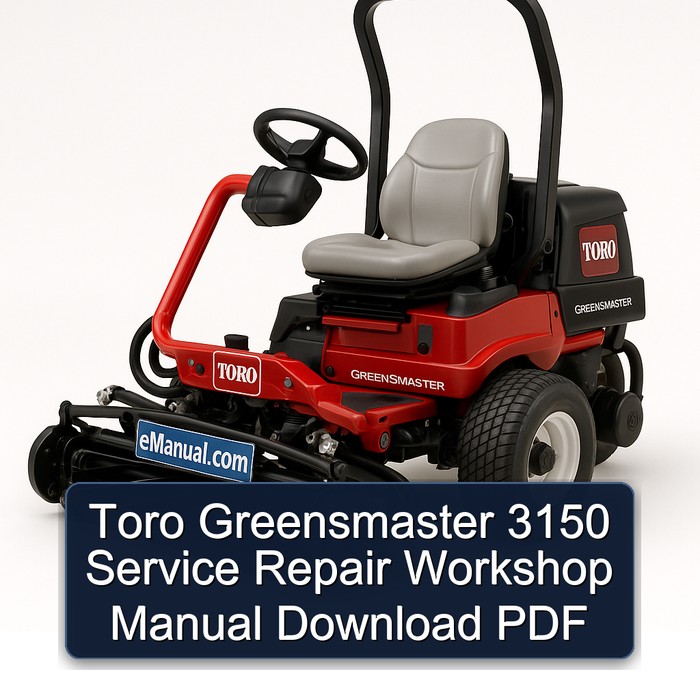 Toro Greensmaster 3150 Service Repair Workshop Manual Download PDF
