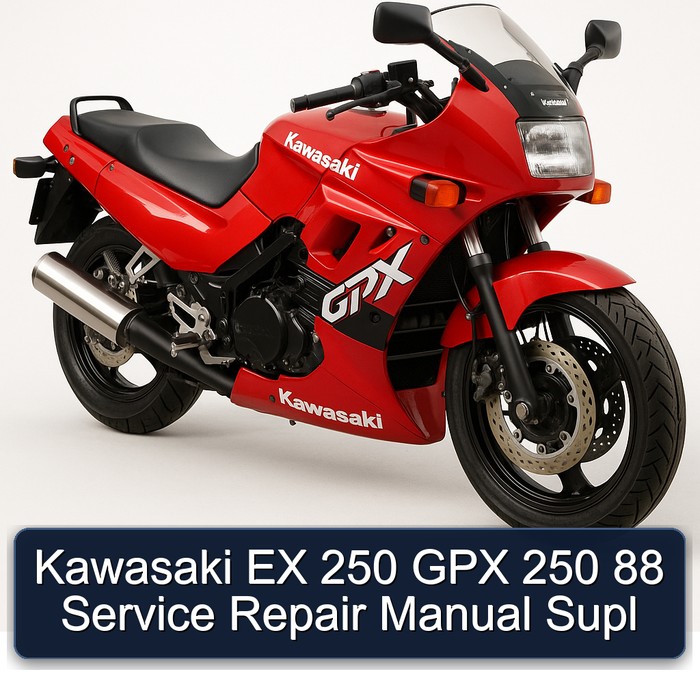 Kawasaki EX 250 GPX 250 88 Service Repair Manual Supl
