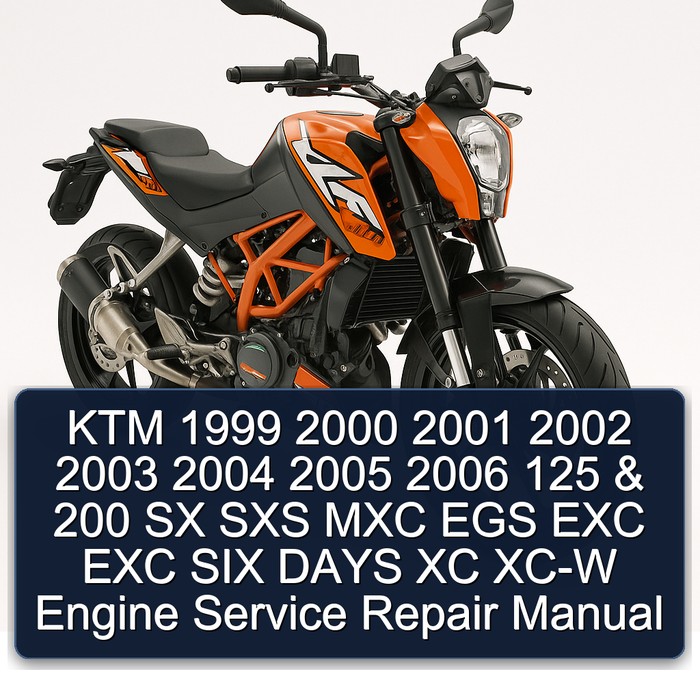 KTM 1999 2000 2001 2002 2003 2004 2005 2006 125 & 200 SX SXS MXC EGS EXC EXC SIX DAYS XC XC-W Engine Service Repair Manual