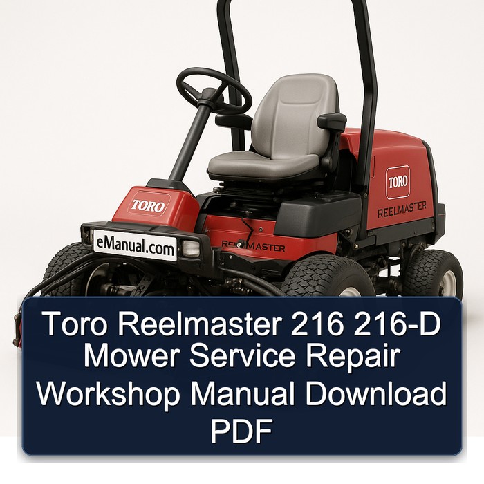 Toro Reelmaster 216 216-D Mower Service Repair Workshop Manual Download PDF