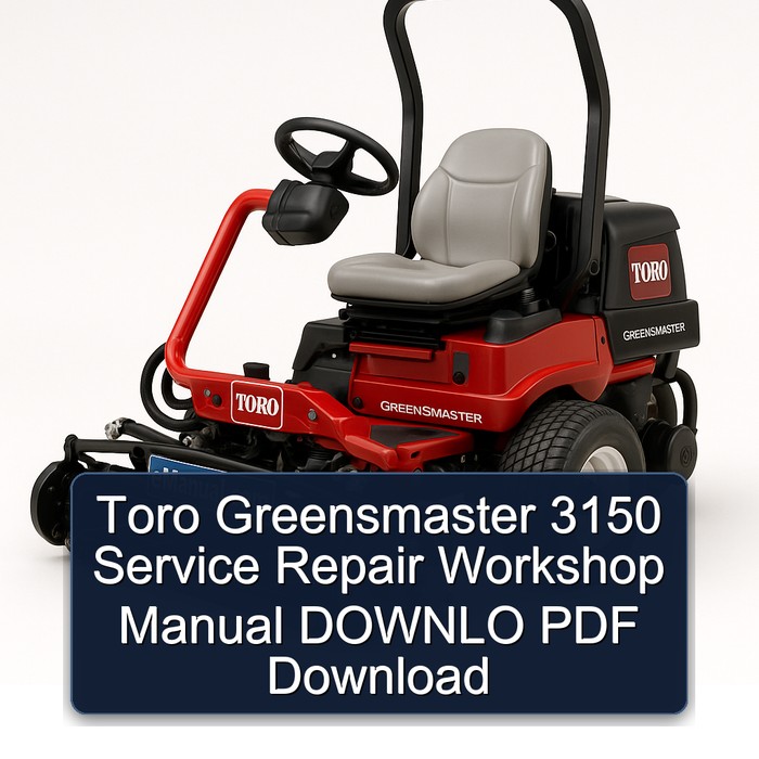 Toro Greensmaster 3150 Service Repair Workshop Manual DOWNLO PDF Download
