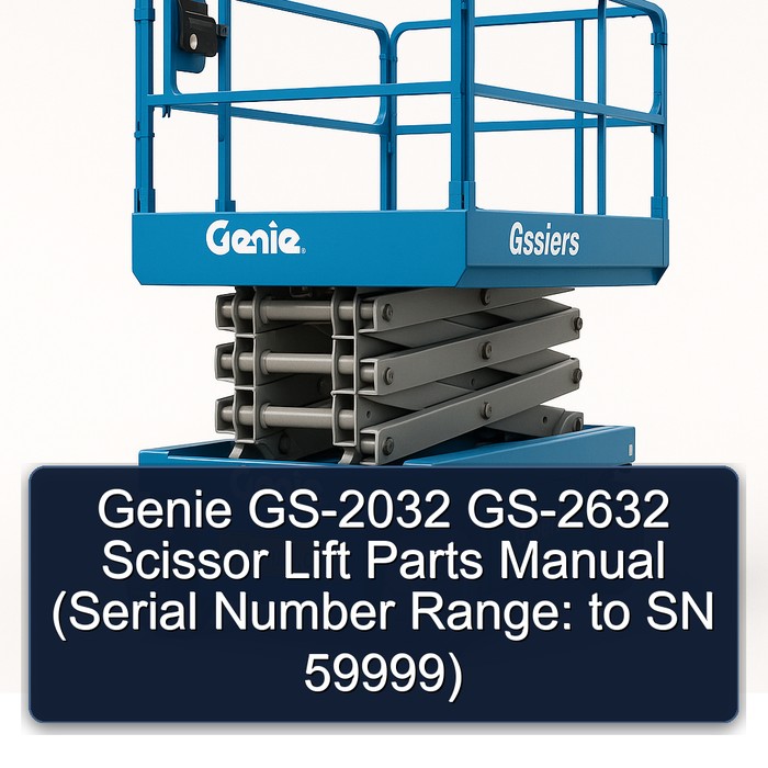 Genie GS-2032 GS-2632 Scissor Lift Parts Manual (Serial Number Range: to SN 59999)
