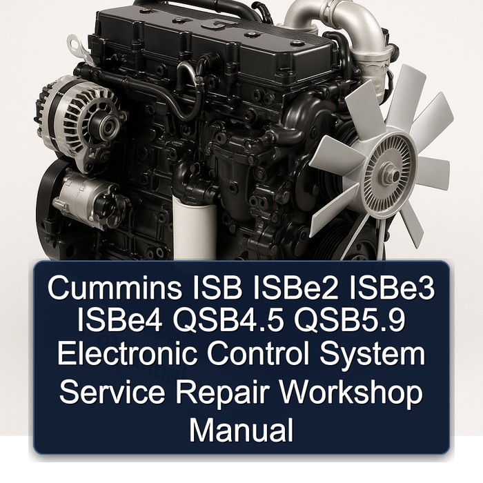 Cummins ISB ISBe2 ISBe3 ISBe4 QSB4.5 QSB5.9 Electronic Control System Service Repair Workshop Manual
