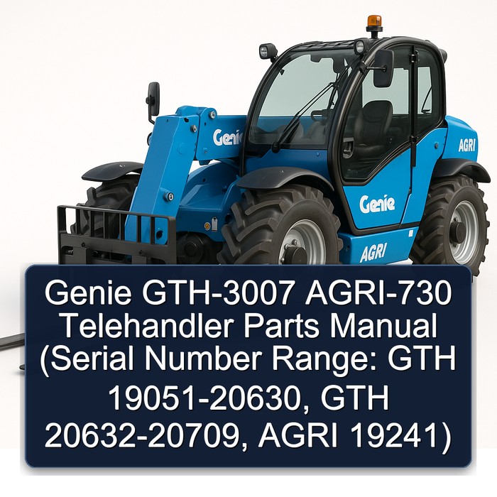 Genie GTH-3007 AGRI-730 Telehandler Parts Manual (Serial Number Range: GTH 19051-20630, GTH 20632-20709, AGRI 19241)