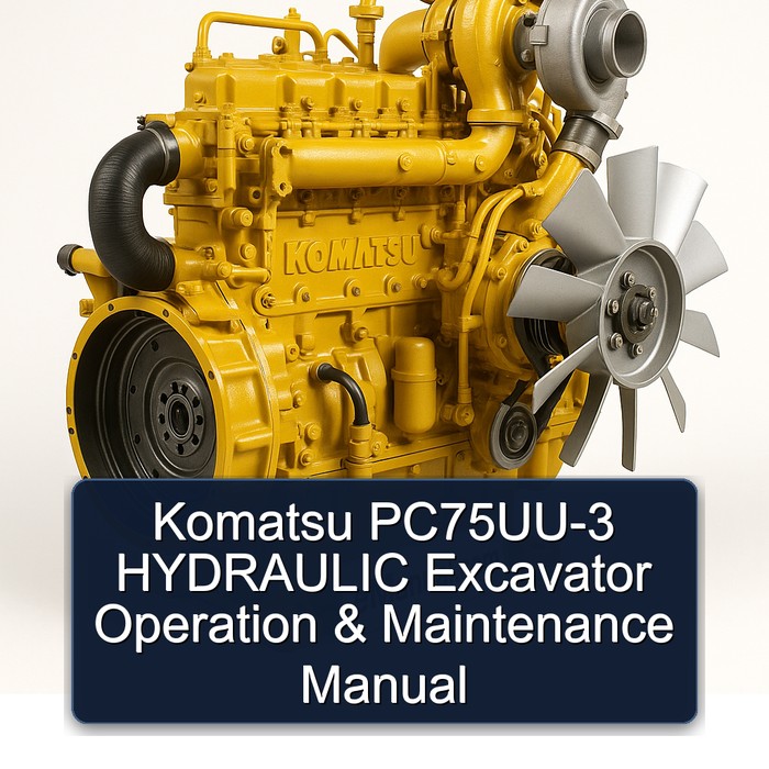 Komatsu PC75UU-3 HYDRAULIC Excavator Operation & Maintenance Manual