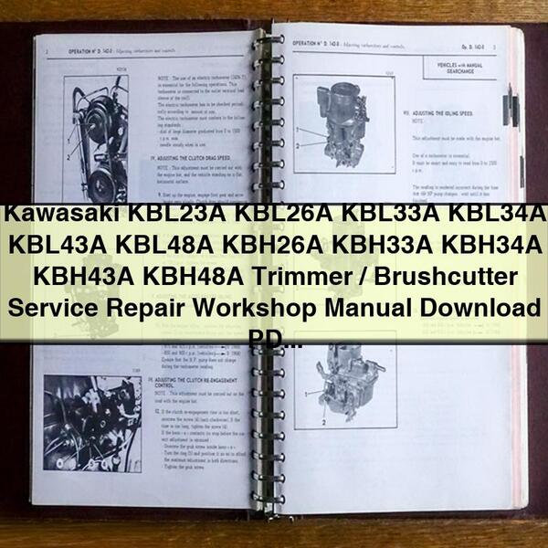 Kawasaki Trimmer/Brushcutter Service Repair Workshop Manual
