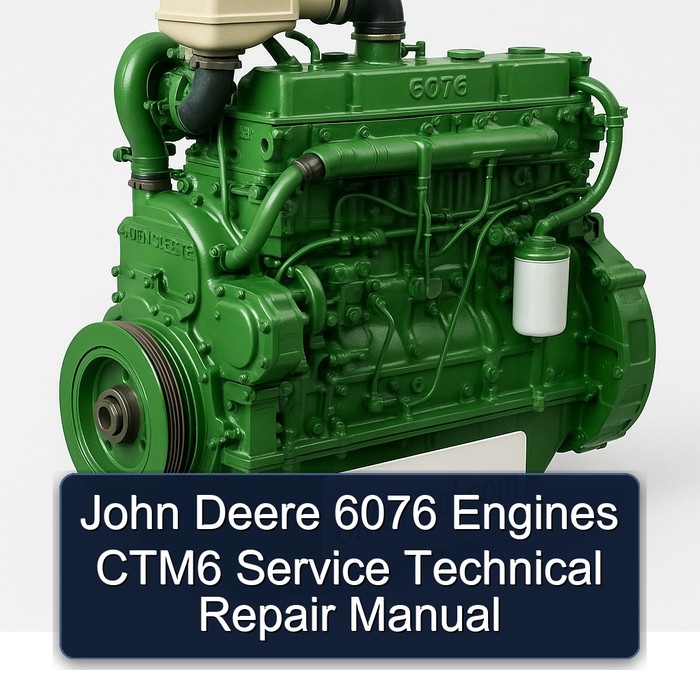 John Deere 6076 Engines CTM6 Service Technical Repair Manual