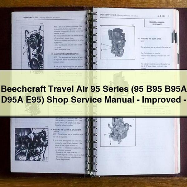 Beechcraft Travel Air 95 Series (95 B95 B95A D95A E95) Shop Service Repair Manual-Improved-PDF